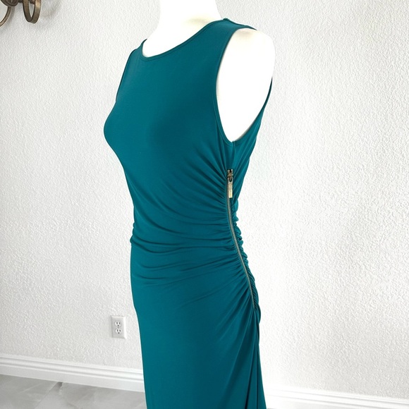 Michael Kors Teal Asymmetrical Sheath Dress - Picture 6 of 9